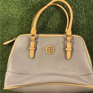 Gianni Bini Gray and Tan Shoulder Bag